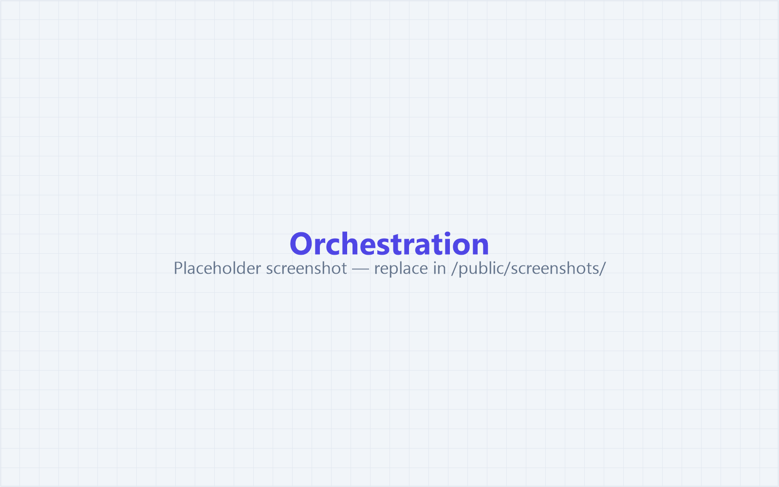 Orchestration editor screenshot